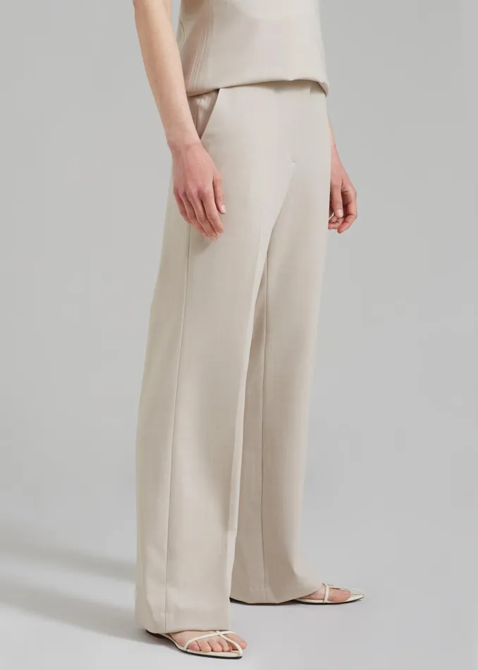 Women Kit Trousers 8211 Beige The Frankie Shop Bottoms