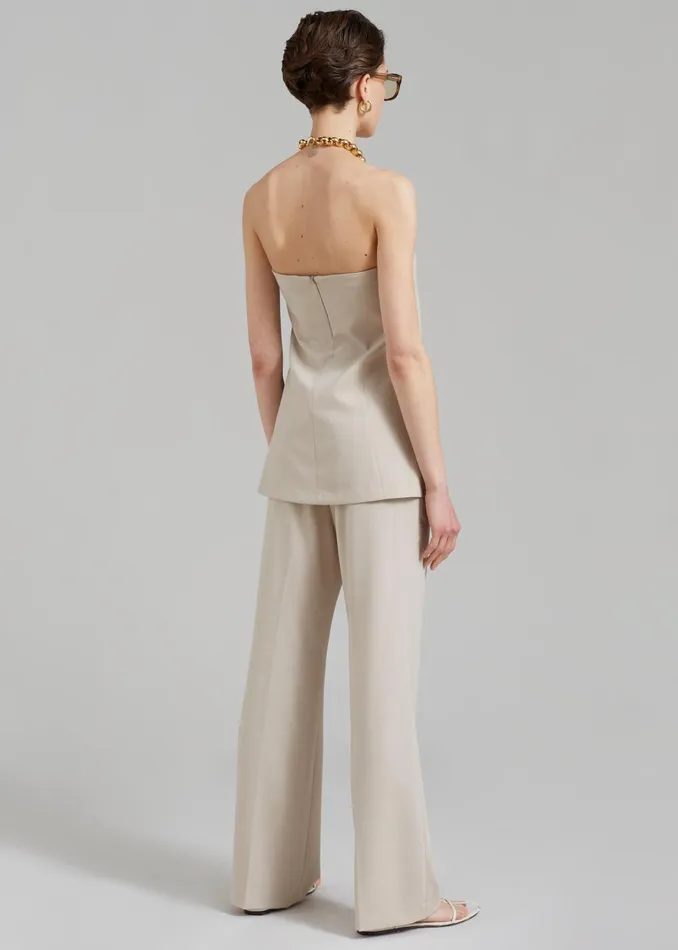 Women Kit Trousers 8211 Beige The Frankie Shop Bottoms