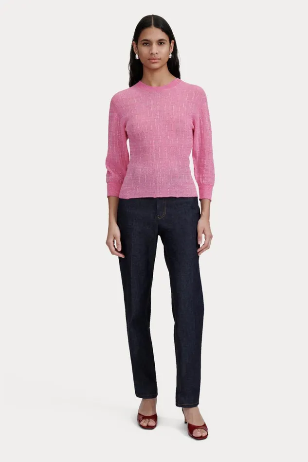 Women Knits Rachel Comey Benson Top Pink Marled