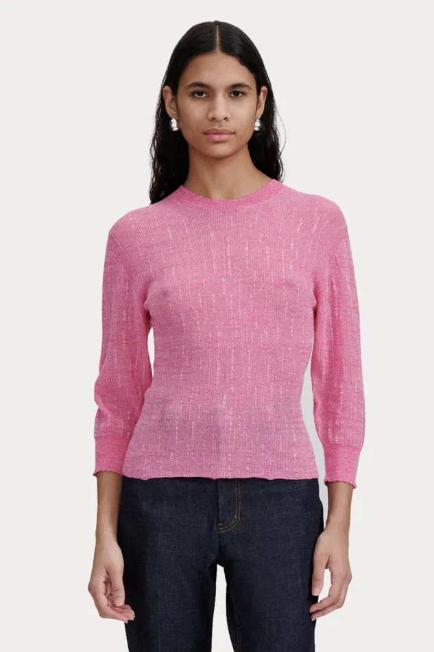Women Knits Rachel Comey Benson Top Pink Marled Women Knits Rachel Comey Benson Top Pink Marled