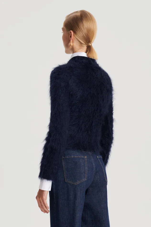Women Knitwear Scanlan Theodore BRUSHED MOHAIR SLIM SWEATER NAVY