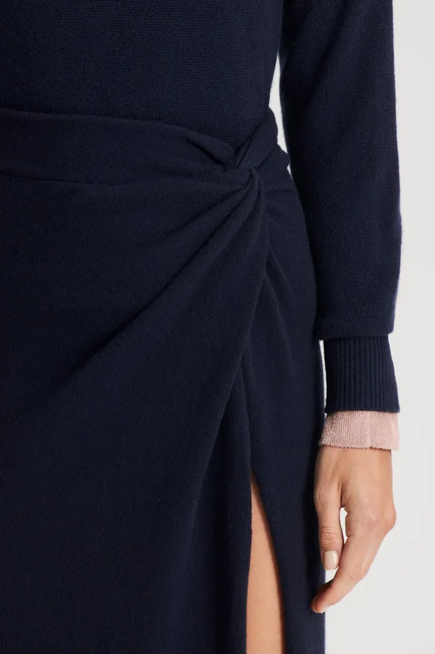 Women Knitwear Scanlan Theodore CASHMERE SARONG SKIRT NAVY Women Knitwear Scanlan Theodore CASHMERE SARONG SKIRT NAVY