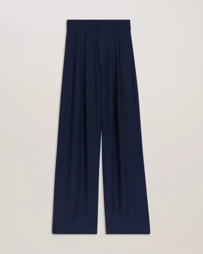 Women KRISSI 8211 Wide Leg Trousers Navy Ted Baker Trousers and Shorts