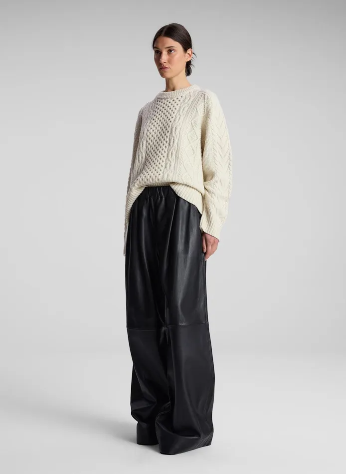 Women Kyra Merino Cable Knit Sweater Off White ALC Knitwear