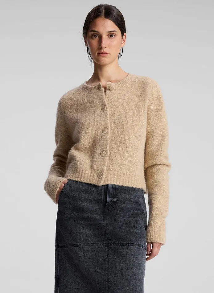Women Lainie Alpaca Cardigan Dark Taupe ALC Sweaters