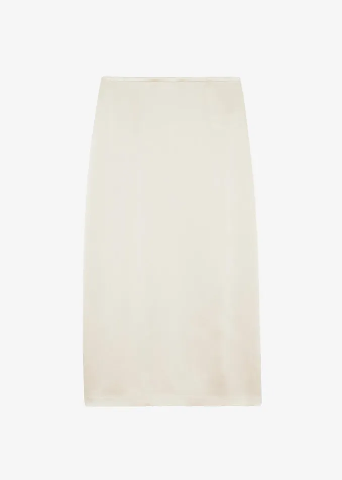 Women Lea Satin Midi Skirt 8211 Ivory The Frankie Shop Bottoms