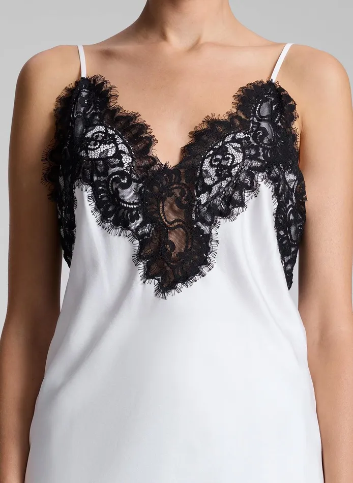 Women Lennon Satin And Lace Camisole Top Pearlblack ALC Tees and Tanks