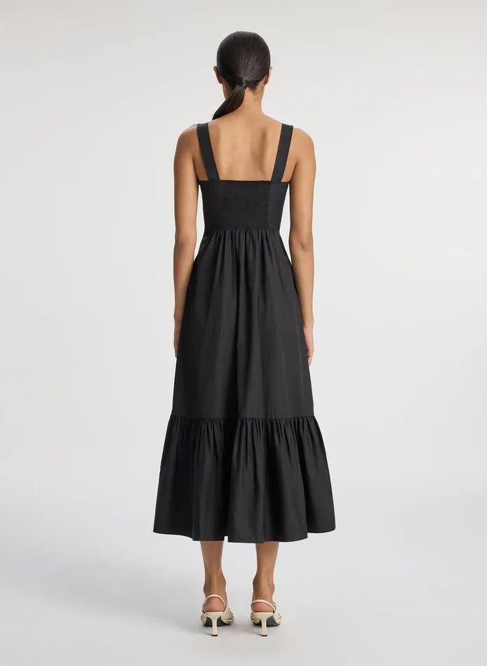 Women Lilah II Cotton Midi Dress Black ALC Dresses