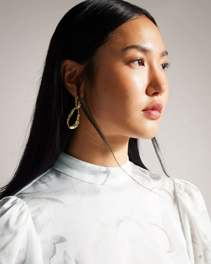 Women LILIOH 8211 High Neck Balloon Sleeve Blouse Ivory Ted Baker Tops and Blouses Women LILIOH 8211 High Neck Balloon Sleeve Blouse Ivory Ted Baker Tops and Blouses