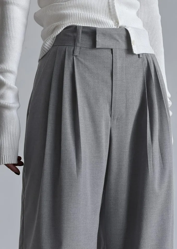 Women Linna Trousers 8211 Light Grey The Frankie Shop Bottoms