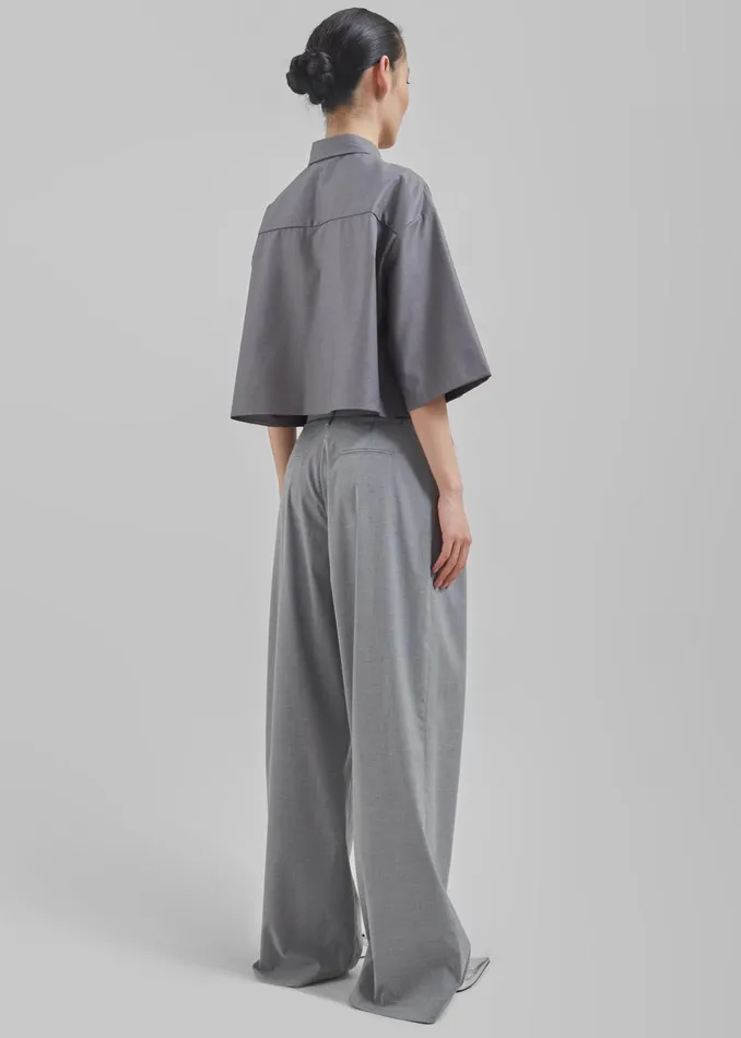 Women Linna Trousers 8211 Light Grey The Frankie Shop Bottoms