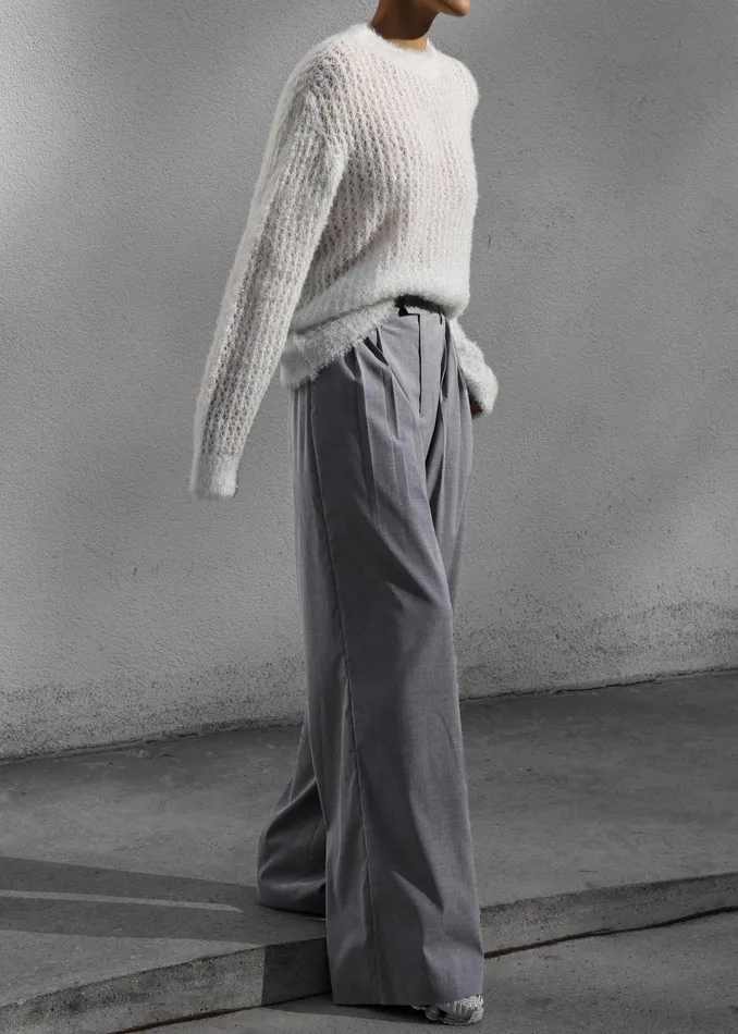 Women Linna Trousers 8211 Light Grey The Frankie Shop Bottoms