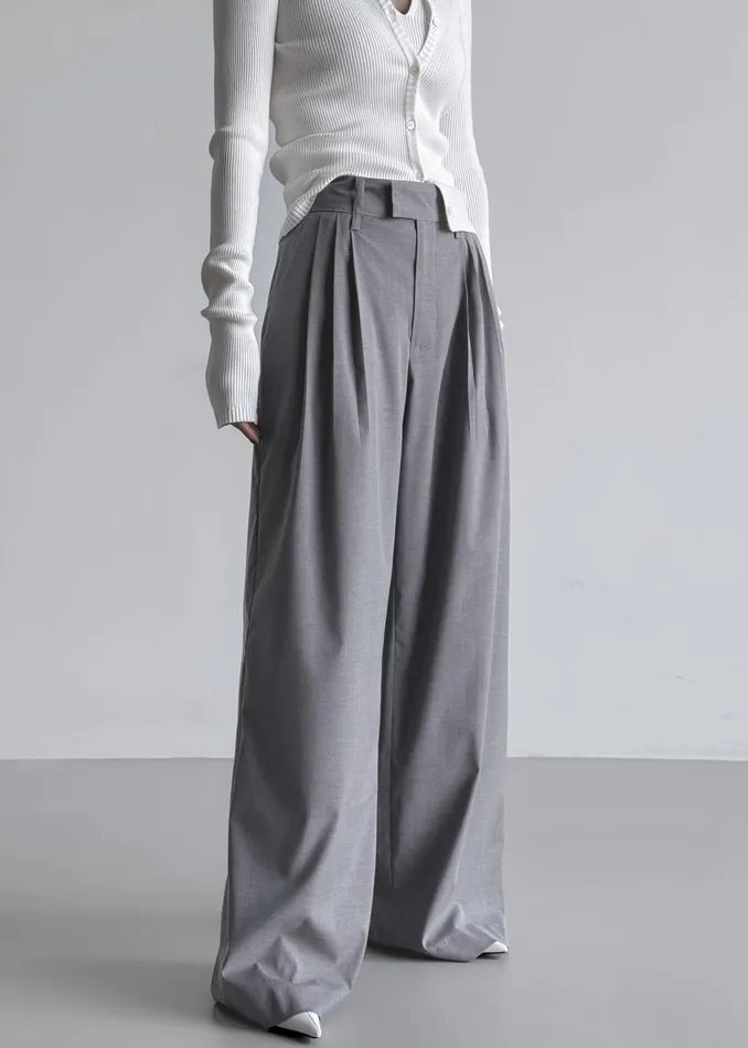 Women Linna Trousers 8211 Light Grey The Frankie Shop Bottoms