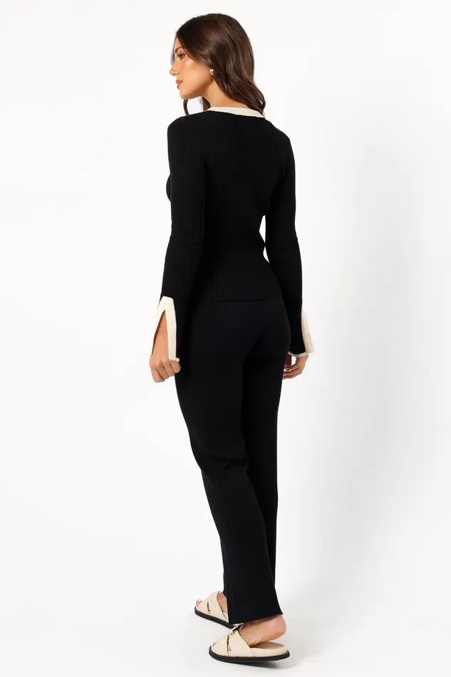 Women Lizbeth Knit Pant 8211 Black Black Loungewear petalandpup