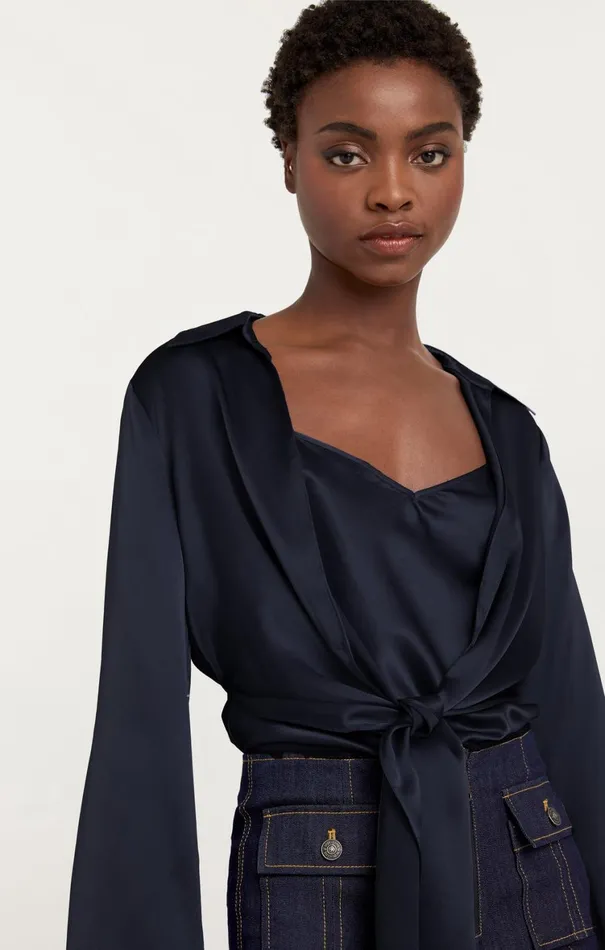 Women Long Sleeve Tops Cinq Sept Ally Top Navy