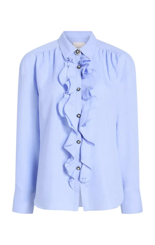 Women Long Sleeve Tops Cinq Sept Kadi Top Rain Cloud