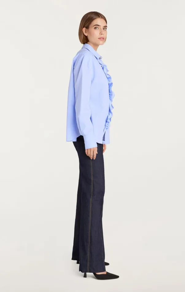 Women Long Sleeve Tops Cinq Sept Kadi Top Rain Cloud