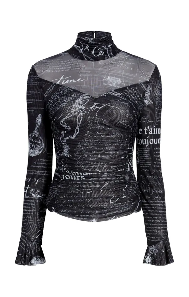 Women Long Sleeve Tops Cinq Sept Lucy Top Blackwhite