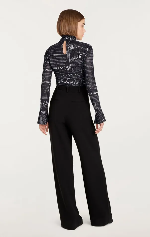 Women Long Sleeve Tops Cinq Sept Lucy Top Blackwhite