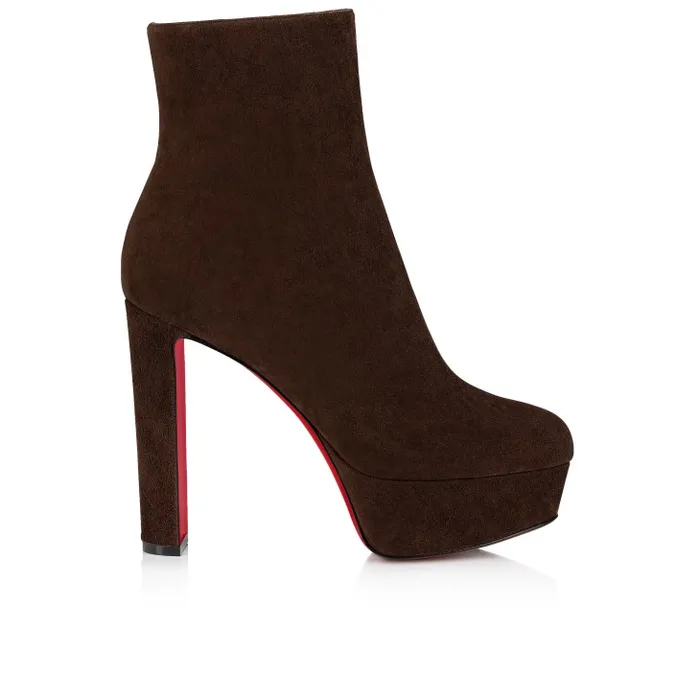 Women Loo Booty 130 Mm Low Boots 8211 Veau Velours 8211 Cosme Christian Louboutin Boots