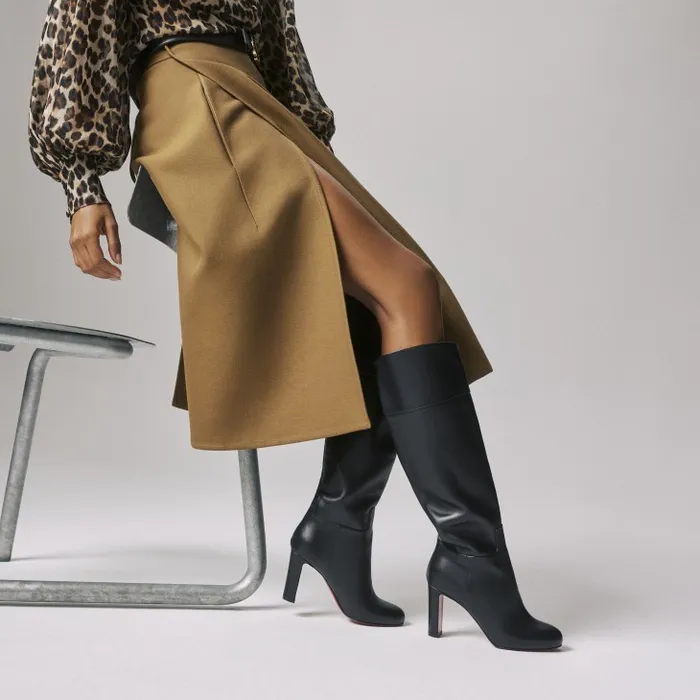 Women Loo Botta 85 Mm Boots 8211 Calf Leather 8211 Black Christian Louboutin Boots