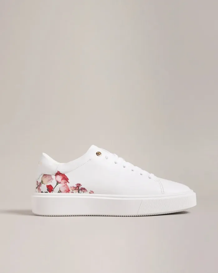 Women LORNY 8211 Floral Print Platform Trainers White Ted Baker Trainers