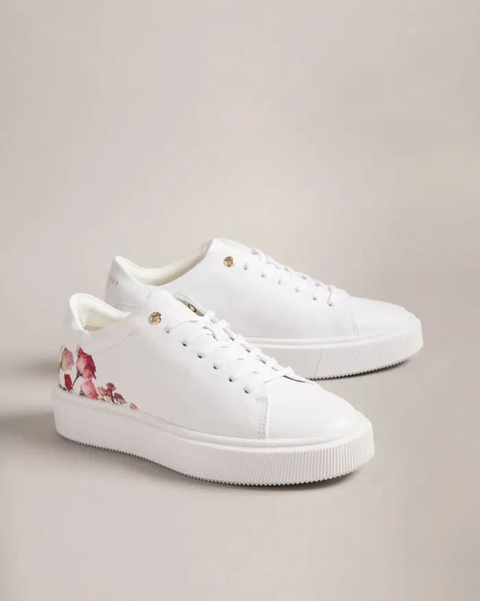 Women LORNY 8211 Floral Print Platform Trainers White Ted Baker Trainers