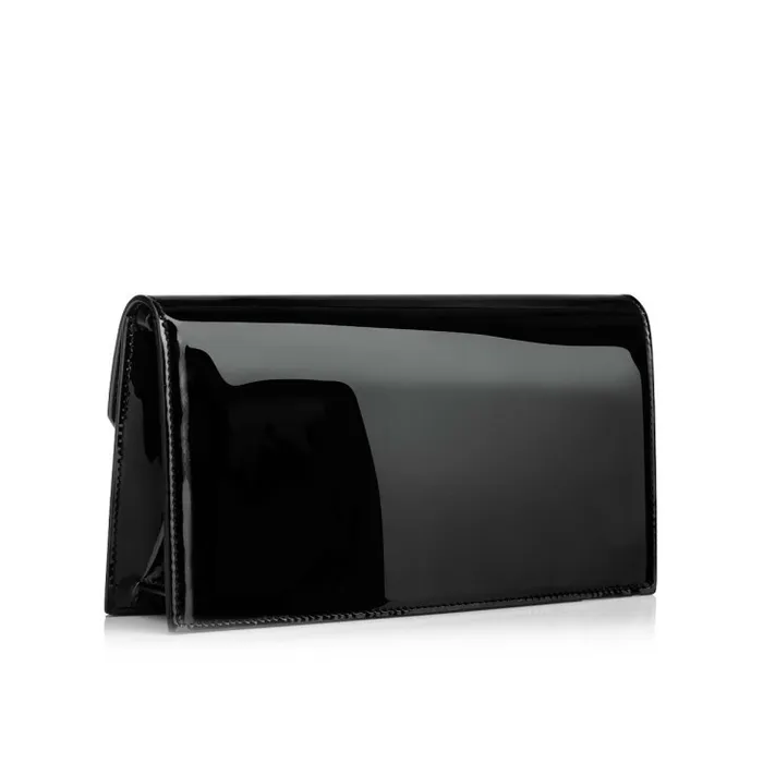 Women Loubi54 Clutch 8211 Patent Calf And Metal 8211 Black Christian Louboutin Crossbody Bags