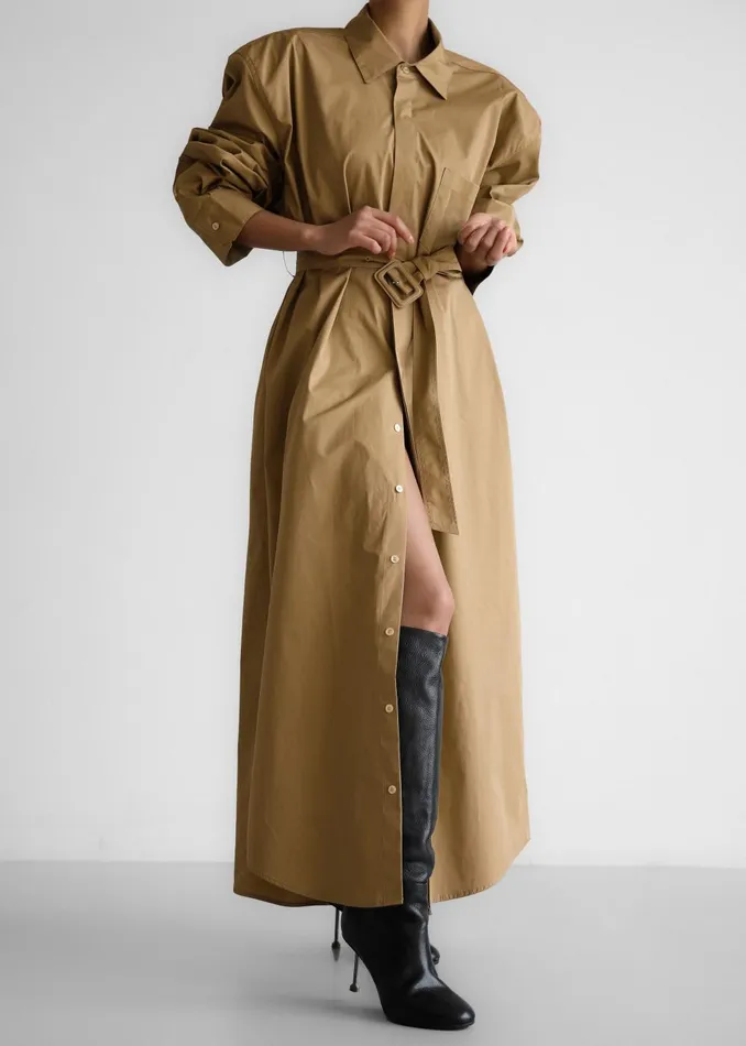 Women Louisa Trench Dress 8211 Camel The Frankie Shop Outerwear