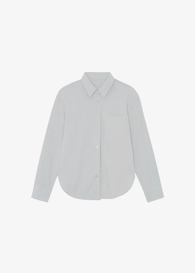 Women Lui Organic Cotton Shirt 8211 Ice The Frankie Shop Tops