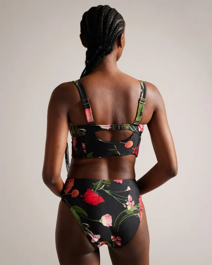 Women LUSIYE 8211 Printed Longline Bikini Top Black Ted Baker Swimwear and Beachwear Women LUSIYE 8211 Printed Longline Bikini Top Black Ted Baker Swimwear and Beachwear