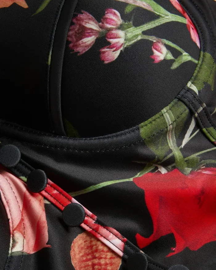 Women LUSIYE 8211 Printed Longline Bikini Top Black Ted Baker Swimwear and Beachwear Women LUSIYE 8211 Printed Longline Bikini Top Black Ted Baker Swimwear and Beachwear