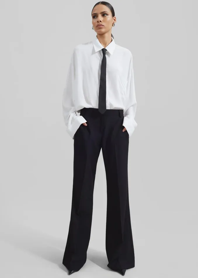 Women Maisie Bootcut Pants 8211 Black The Frankie Shop Bottoms