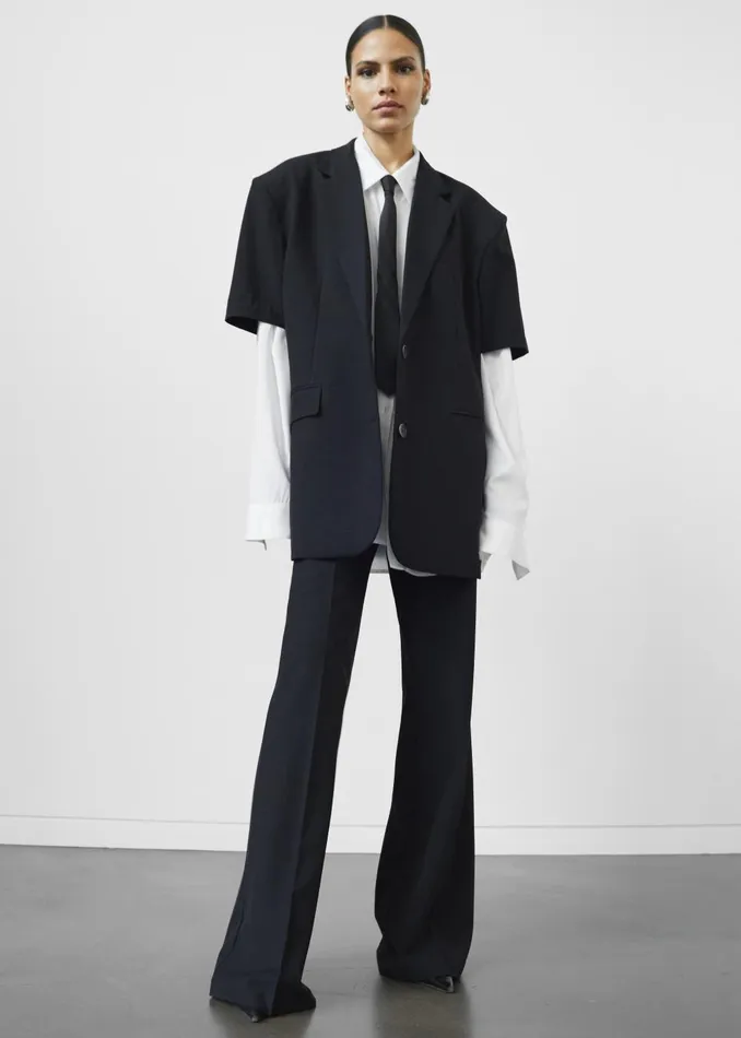 Women Maisie Bootcut Pants 8211 Black The Frankie Shop Bottoms