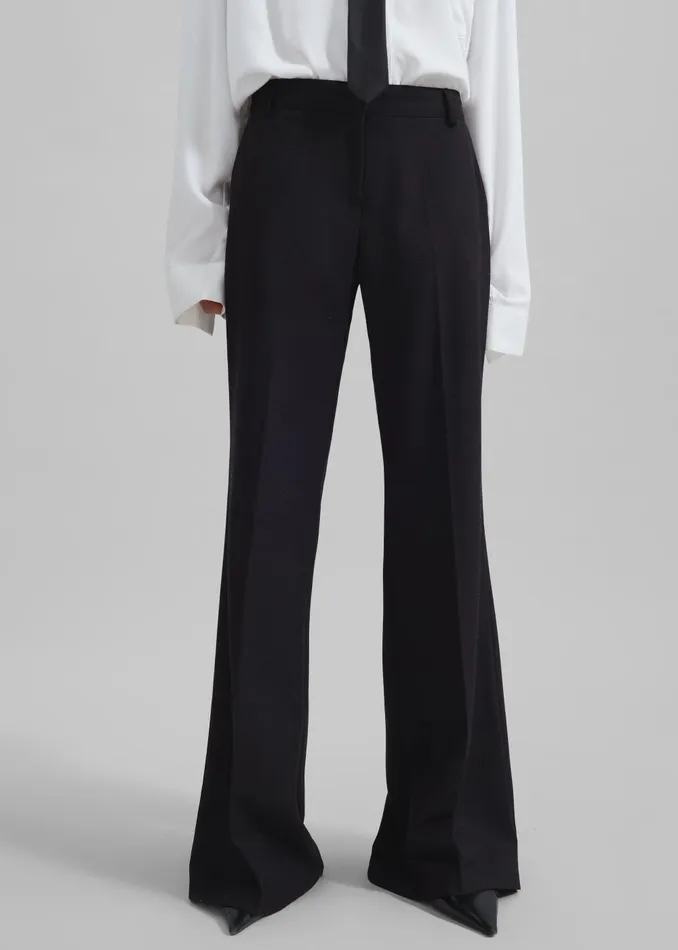 Women Maisie Bootcut Pants 8211 Black The Frankie Shop Bottoms