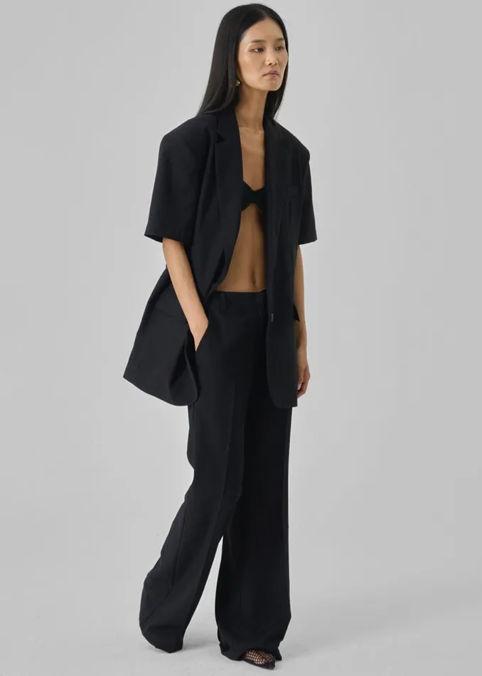 Women Maisie Bootcut Pants 8211 Black The Frankie Shop Bottoms