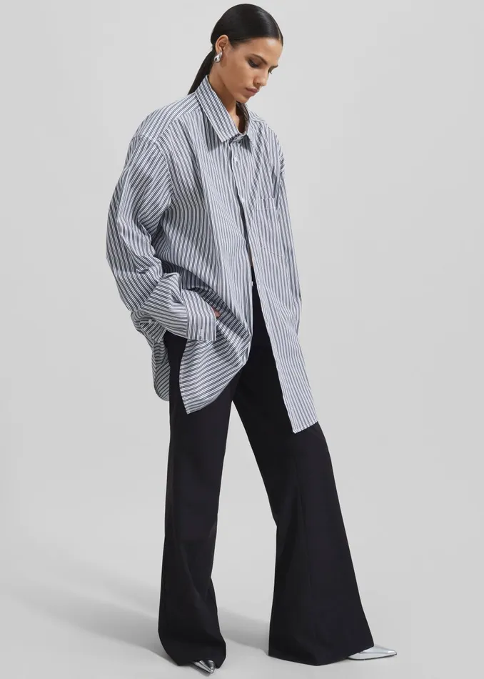 Women Maisie Bootcut Pants 8211 Black The Frankie Shop Bottoms