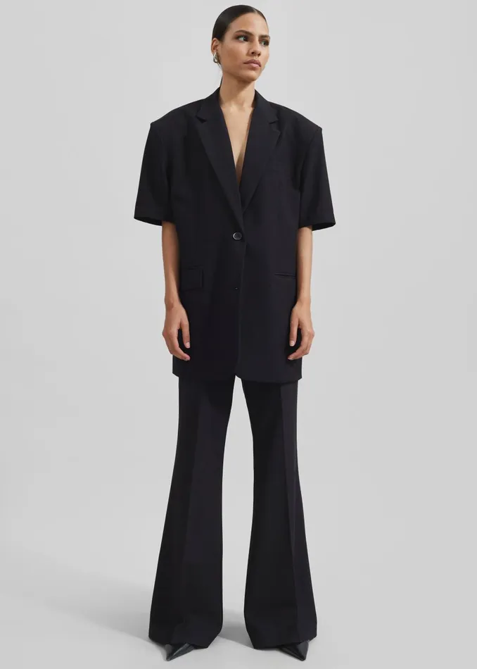 Women Maisie Bootcut Pants 8211 Black The Frankie Shop Bottoms