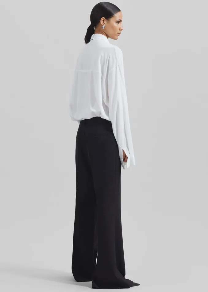 Women Maisie Bootcut Pants 8211 Black The Frankie Shop Bottoms
