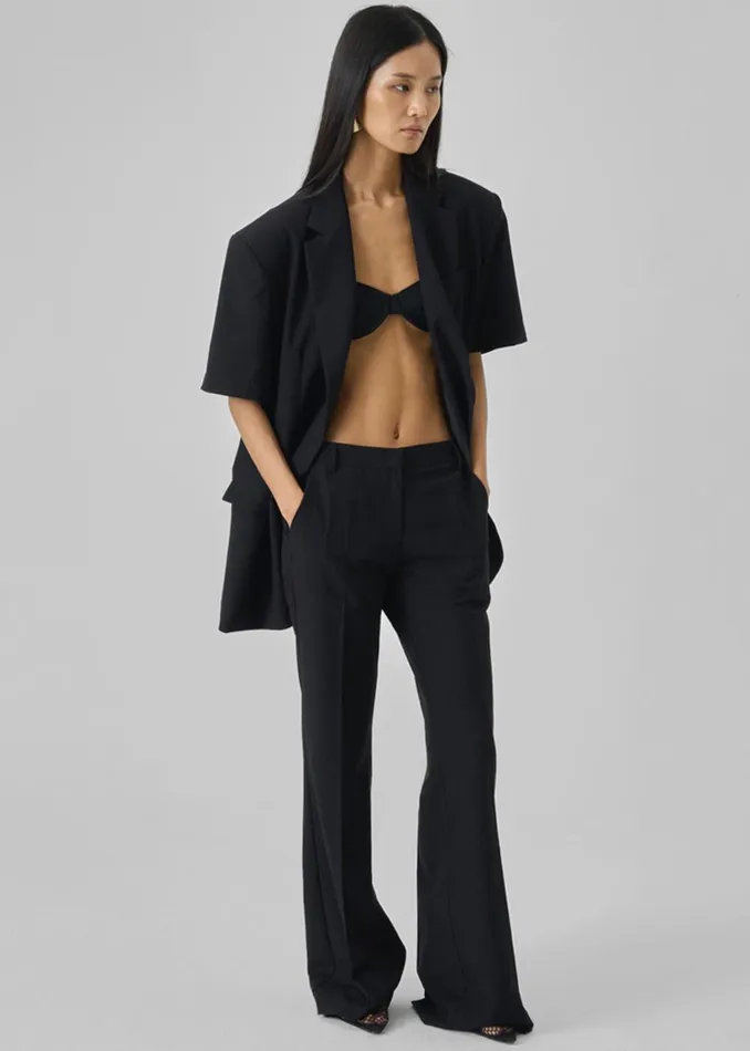 Women Maisie Bootcut Pants 8211 Black The Frankie Shop Bottoms