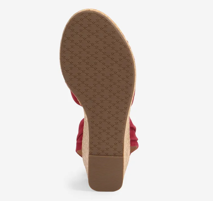 Women Marcia CrossBand Sandal Red Kid Suede Women8217s Shoes Johnston and Murphy
