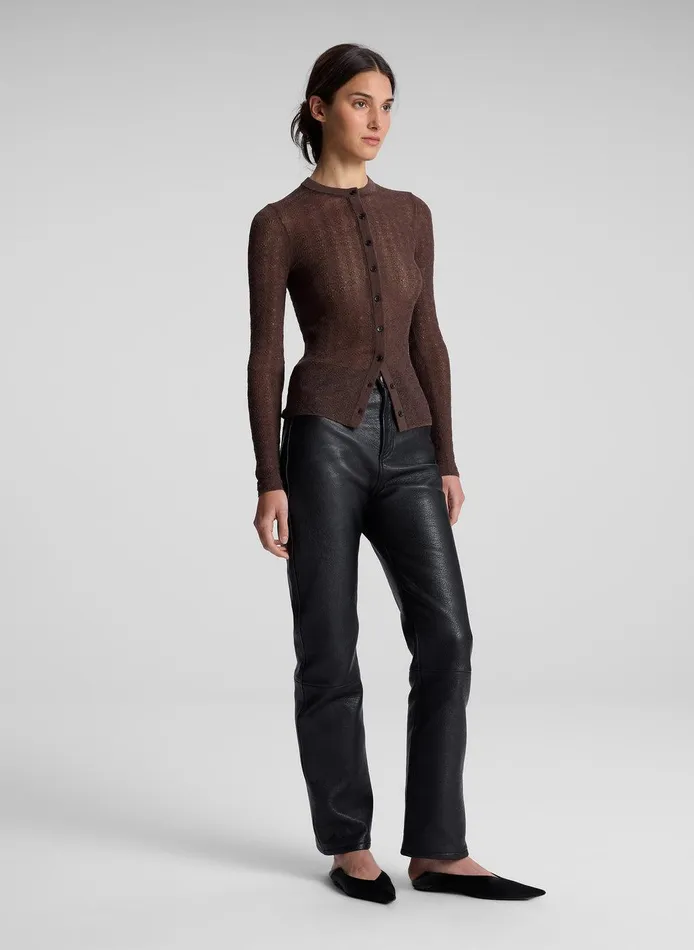 Women Marley Alpaca Cardigan Brown ALC Sweaters