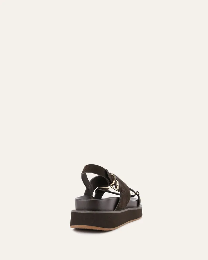 Women Marley flat sandals espresso suede FLAT SANDALS jomercer Women Marley flat sandals espresso suede FLAT SANDALS jomercer