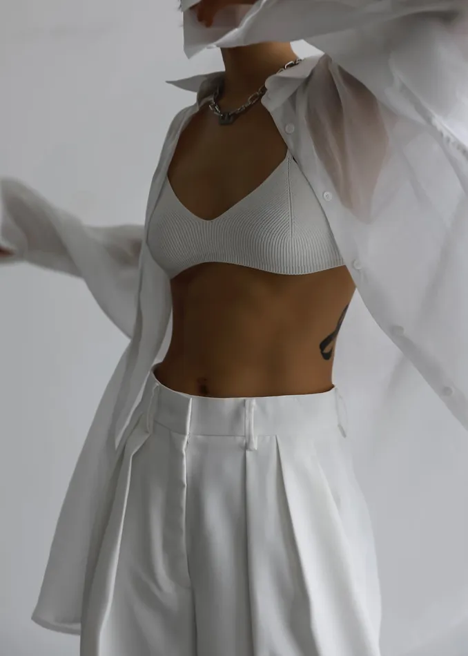 Women Marlow Oversized Linen Shirt 8211 White The Frankie Shop Tops