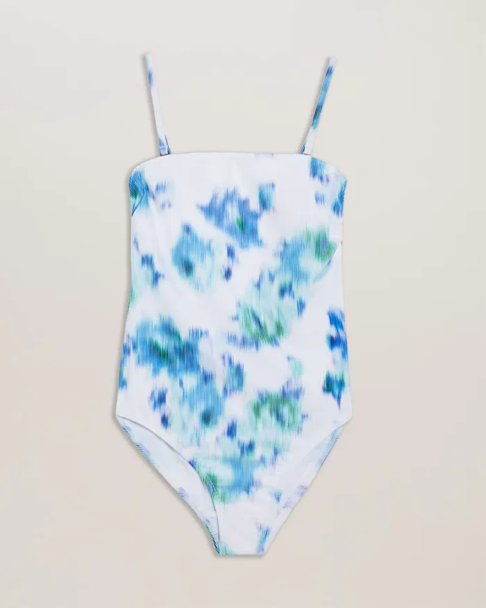 Women MAYIEE 8211 Printed Bandeau Low Back Swimsuit Ivory Ted Baker Swimwear and Beachwear Women MAYIEE 8211 Printed Bandeau Low Back Swimsuit Ivory Ted Baker Swimwear and Beachwear
