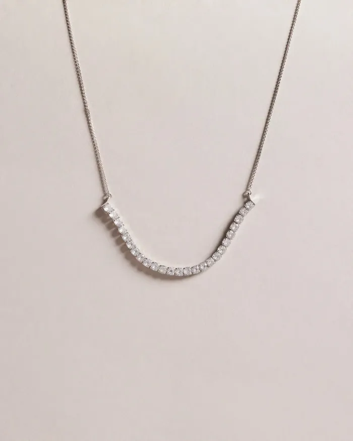 Women MELLRI 8211 Crystal Slider Necklace Silver Colour Ted Baker Jewellery Women MELLRI 8211 Crystal Slider Necklace Silver Colour Ted Baker Jewellery