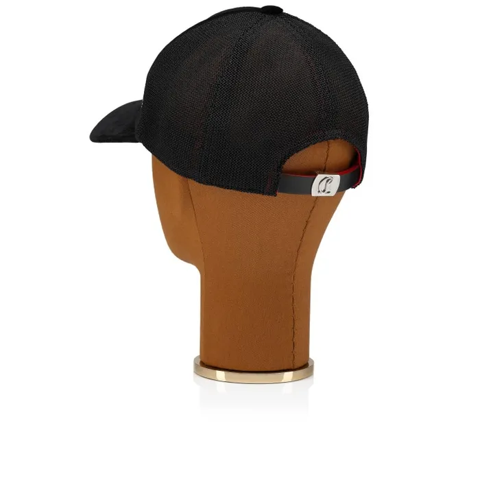 WomenMen Aliochitto Trucker Hat 8211 Velvet 8211 Black Christian Louboutin Hats