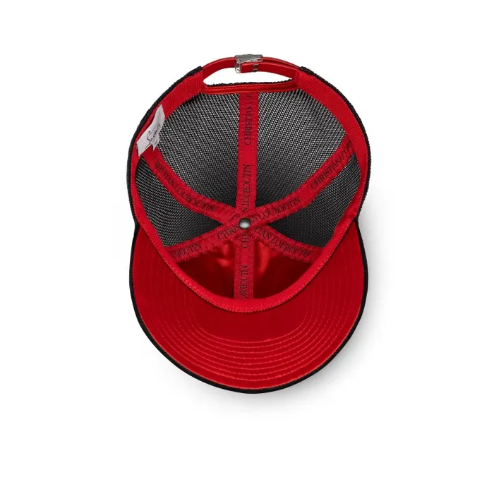 WomenMen Aliochitto Trucker Hat 8211 Velvet 8211 Black Christian Louboutin Hats