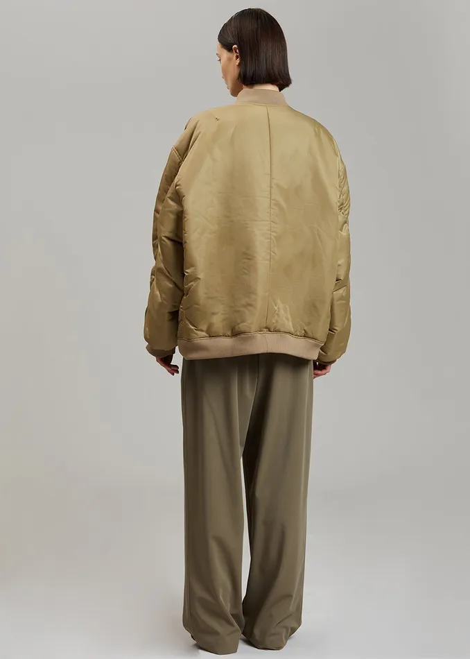 WomenMen Astra Bomber Jacket 8211 Olive The Frankie Shop Outerwear