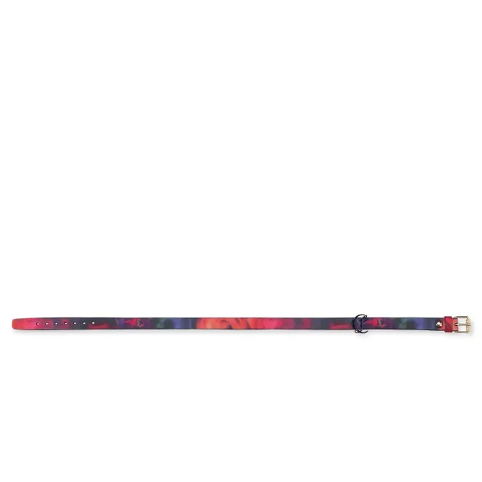 WomenMen CL Logo Double Bracelet 8211 Soft Roses Printed Calf Leather 8211 Multicolor Christian Louboutin Bracelets